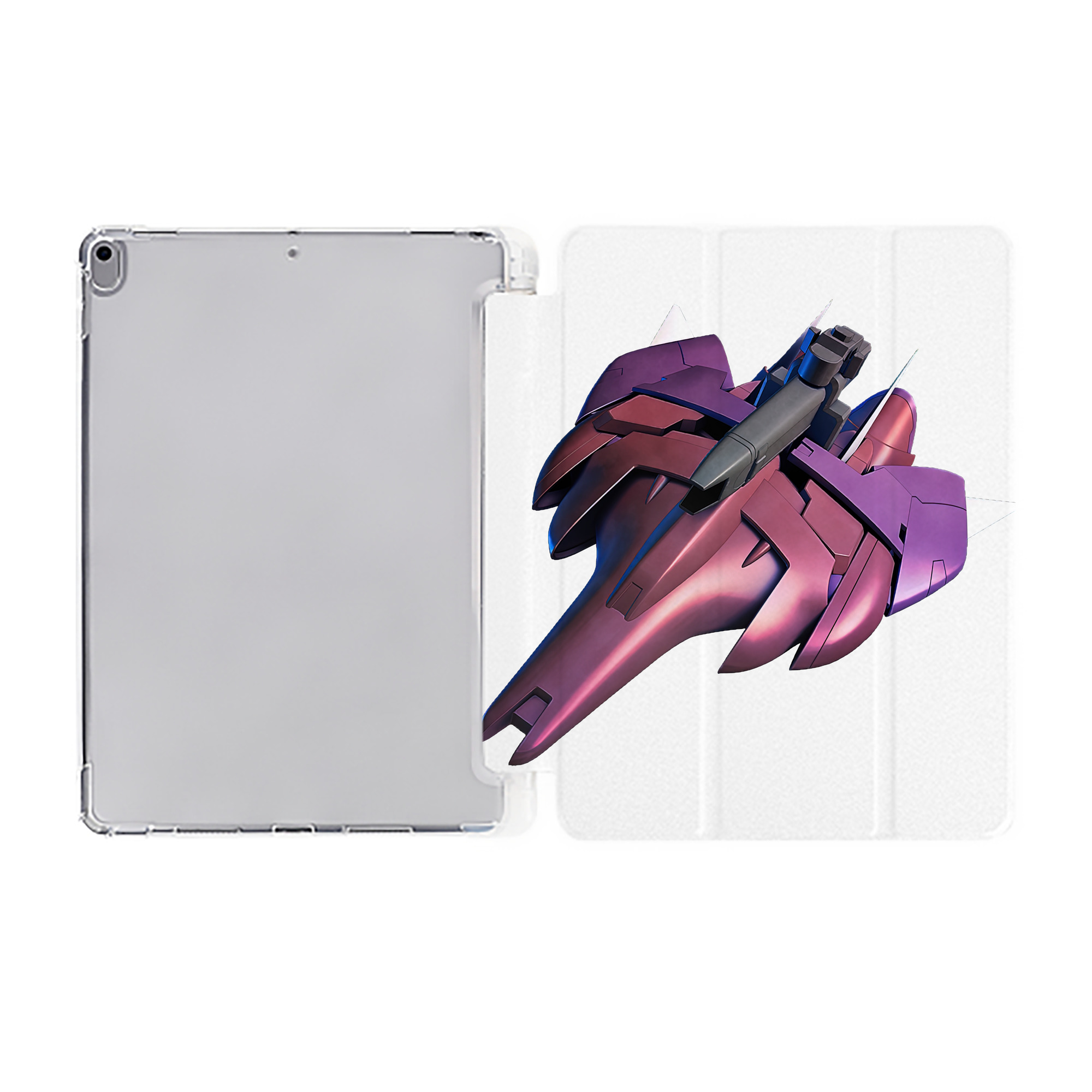 （画像用） 機動戦士ガンダム Mobile Suit Gundam IPad ケース ペン収納付き 三つ折りスタンド PUレザー×シリコン 対応機種9.5/10.5/10.9インチ